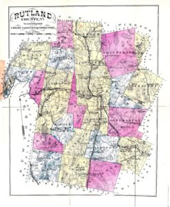 Rutland County Map 1881 - Rutland Historical Society