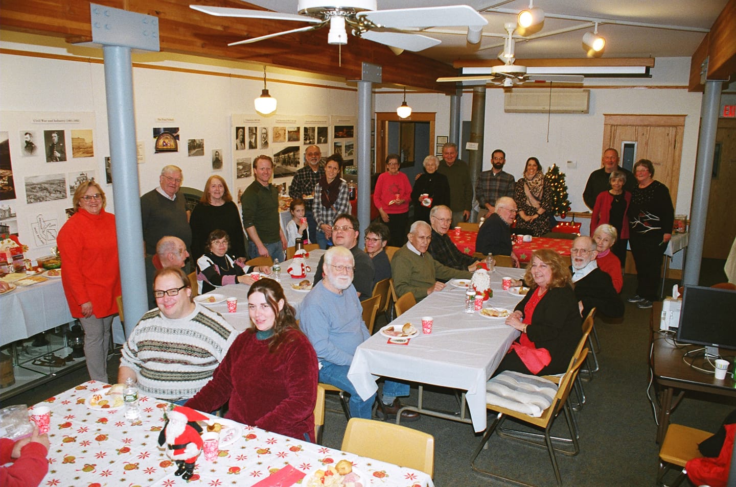 Volunteers gathered for a holiday celbration in December of 2018.