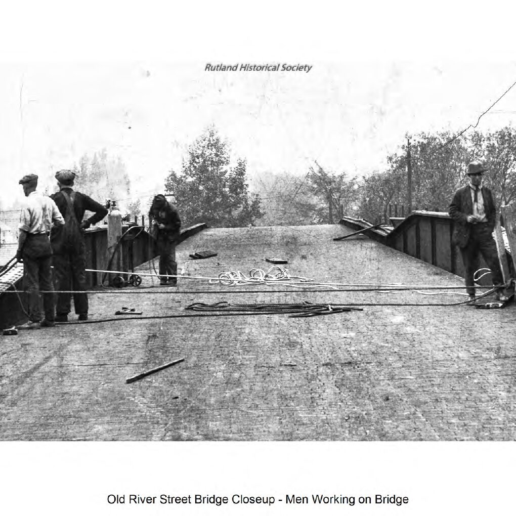 Old River Street Bridge Closeup-Men Working on Bridge
